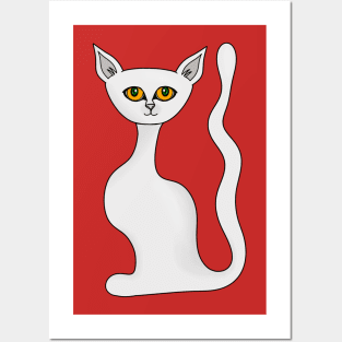 A Cute Kitten With Sweet Eyes Posters and Art